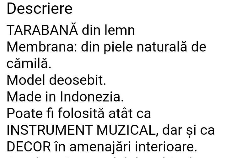 DARABANĂ(tobă africană). DE COLECȚIE