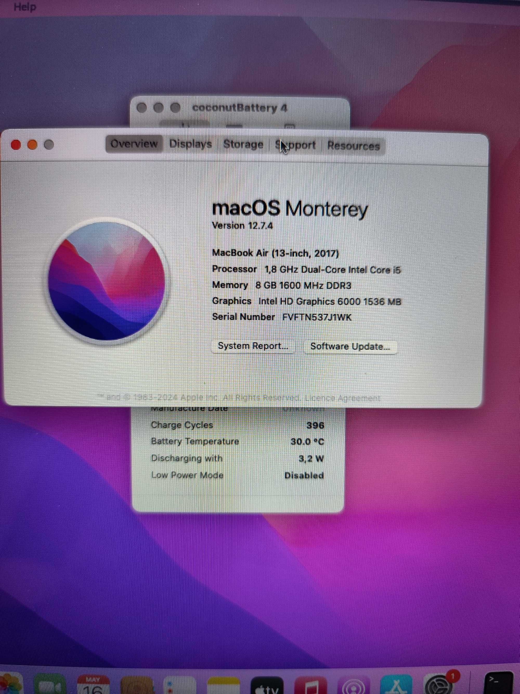 MacBook Air 13 2017 1.8GHz 8Gb RAM 128Gb SSD отличен