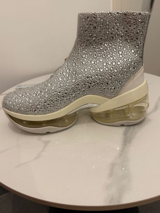 Michael Kors Olympia Extreme Embellished Knit Sock Sneaker