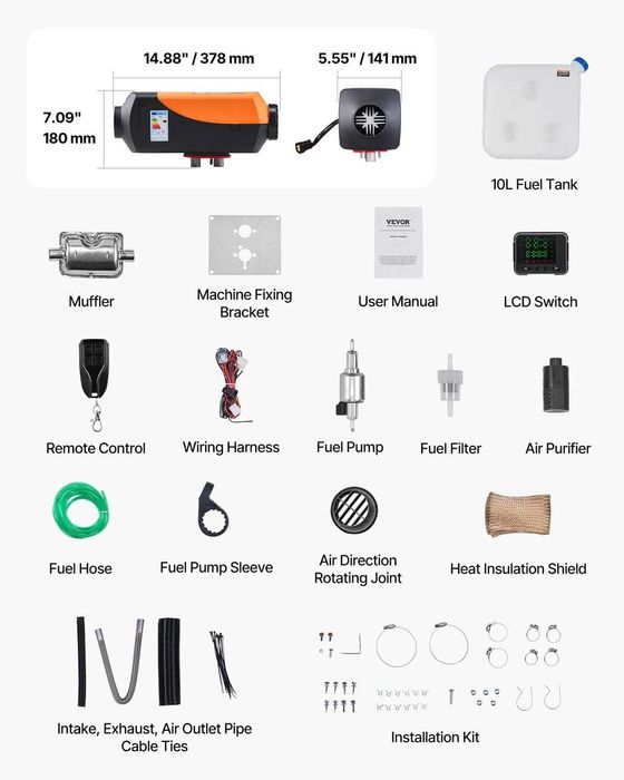 Incalzitor Diesel VEVOR 8KW Heater-Webasto-Sirocou 12/24/220V(NOU)