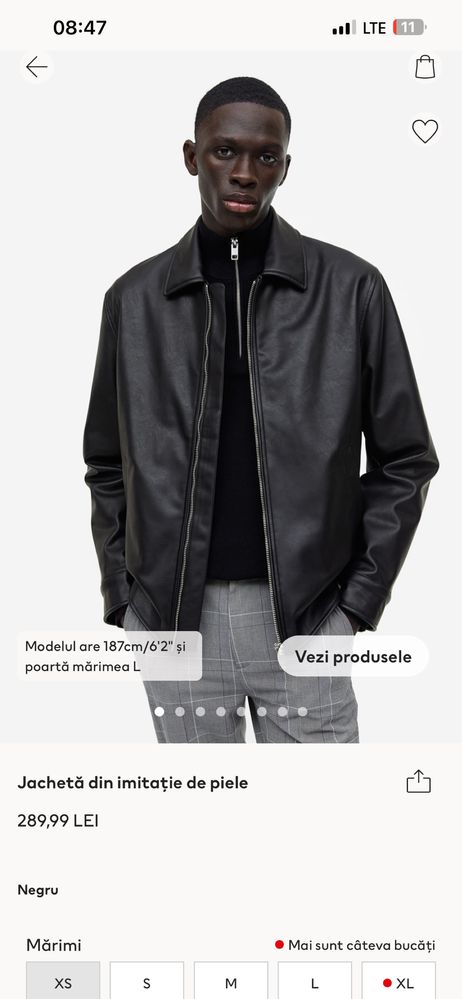 Jachetă H&M ( nu Zara, nu Bershka )