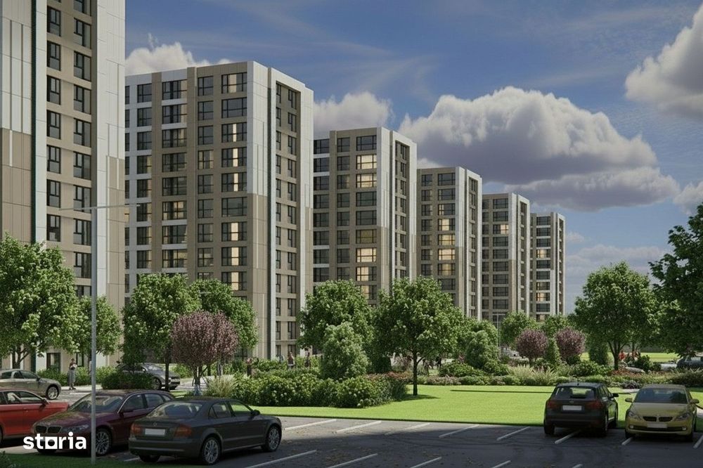 Apartament 2 camere | Spații verzi, paza umană, fațadă ventilată