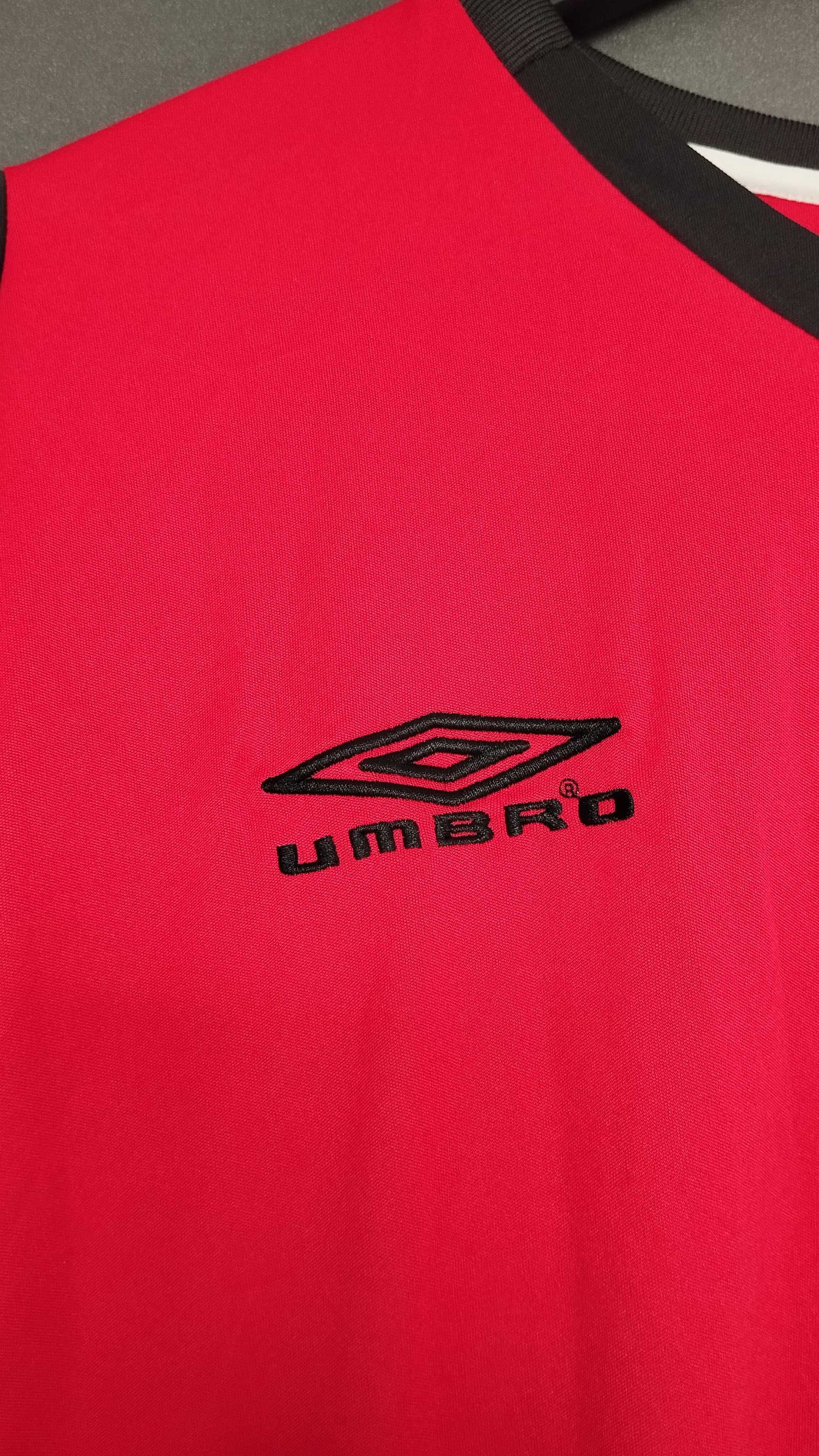 Нова UMBRO Футболна блуза с дълъг ръкав червен цвят, размер XL
