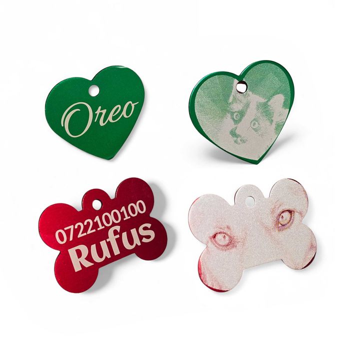 Placute / Medalioane pentru animalute personalizate cu numar, poza