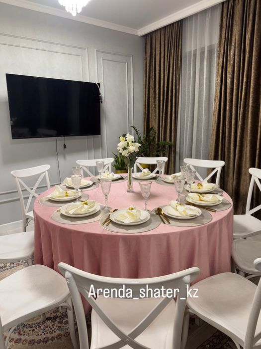 Прокат посуды, аренда стол, стульев,шатер