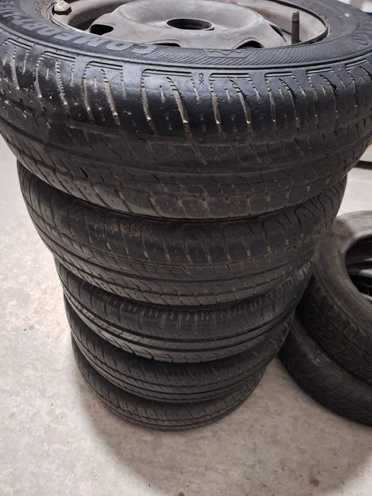 Продавам 5 бр.джанти с гуми 13 инча 4x108 за Форд,Пежо и др.