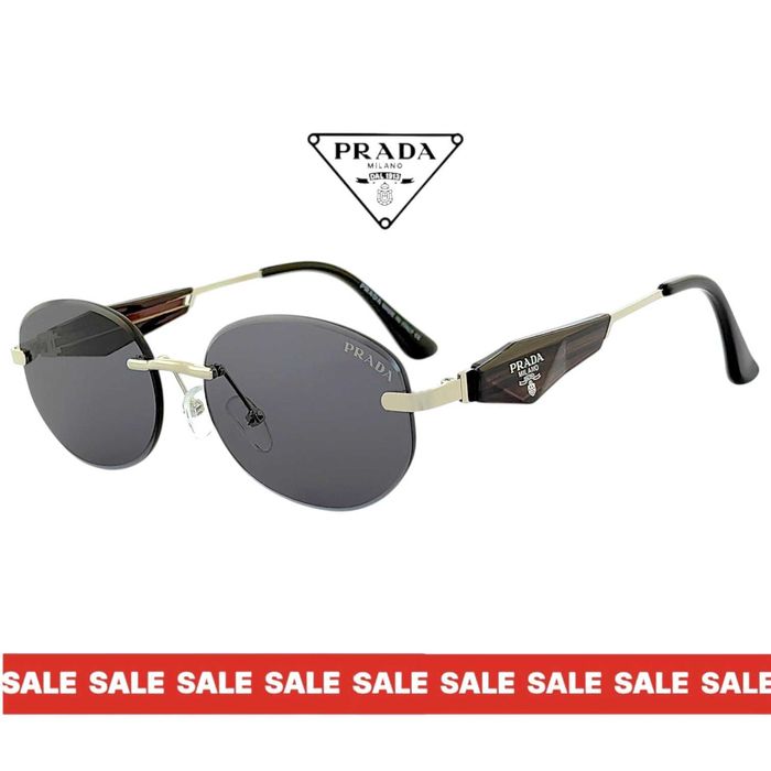 Prada 2026 Луксозни дамски слънчеви очила – ромбоидна кръгла рамка