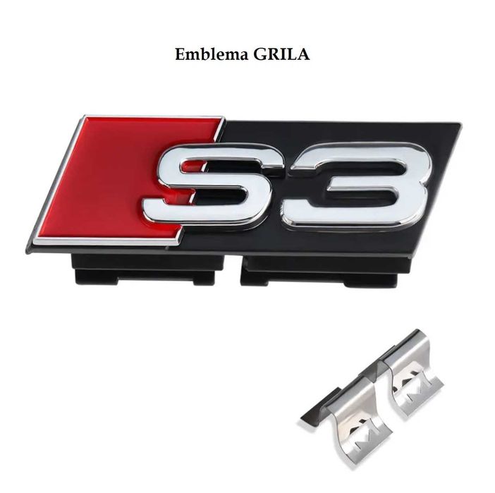 Set embleme S3 / Sigla / Stema / Sticker / Ornament S line Audi Sline