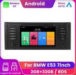 Мултимедия BMW X5 E53 E39 M5 Двоен дин Навигация плеър Android X5 BMW