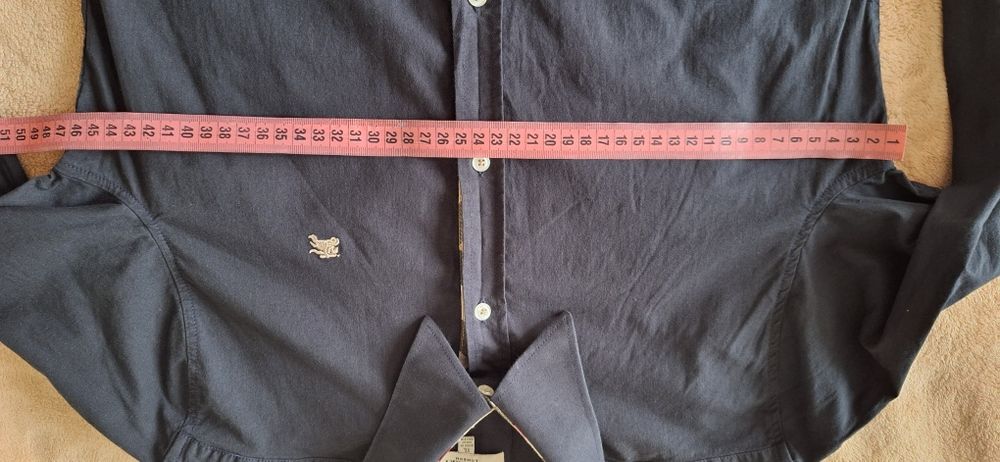 Дамска риза BURBERRY, М р-р, тъмно синя, с лого