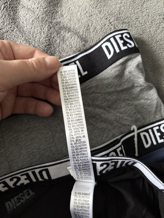 Diesel set 3 boxeri gri-negru-bleumarin marimea L noi originali