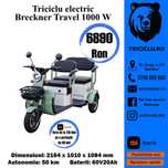 Triciclu electric marca Breckner Travel 1000W cu carte nou Agramix