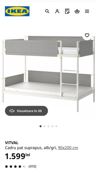 Pat supraetajat IKEA pentru copii