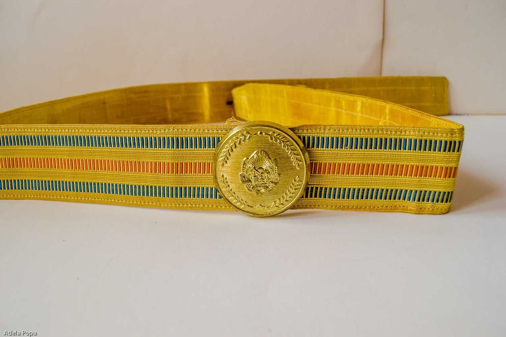 Centură militară de paradă pentru uniformă ofițer RSR