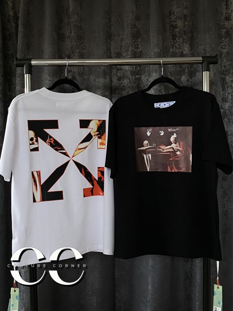 Tricou OFF-White • Calitate TOP • Caravaggio Arrow Oversize S/S