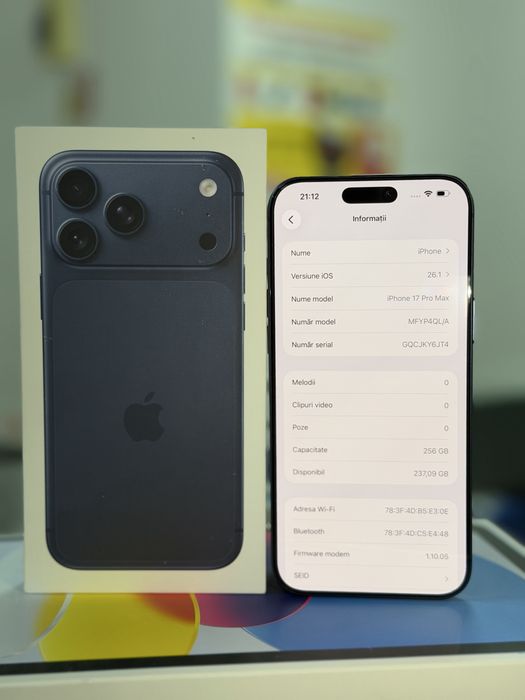 iPhone 17 Pro max Pret 7300 lei