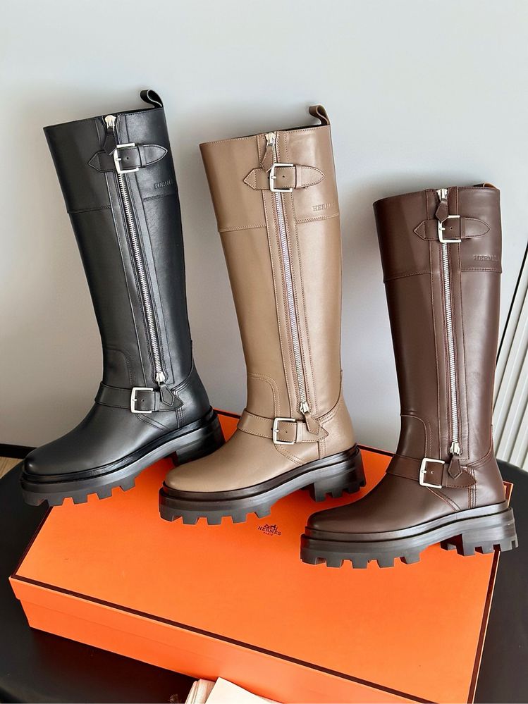 Кожаные сапоги Hermès