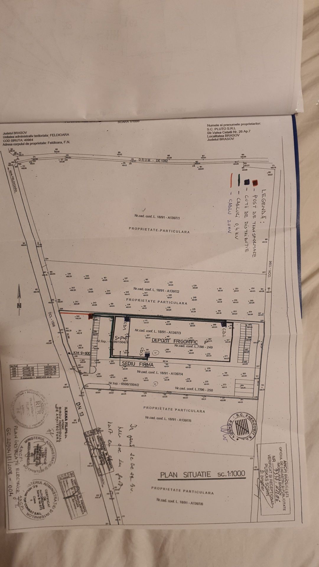 Vand teren intravilan industrial pretabil depozite DN13 zona Brașov