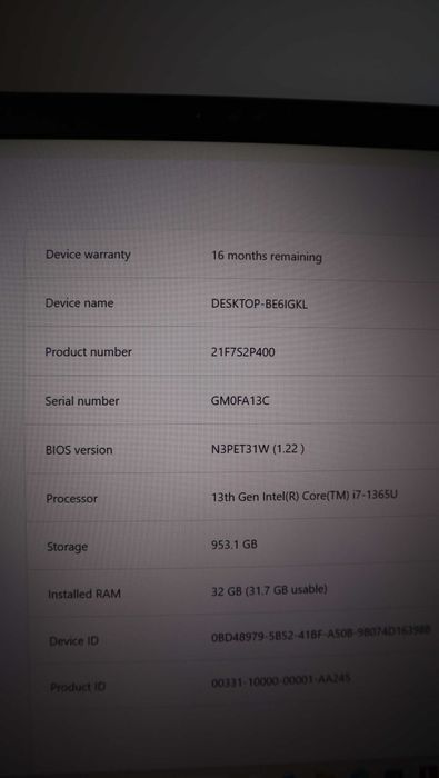 Lenovo ThinkPad T14s 4 Gen / i7 1365U / NVMe 1TB / 32GB