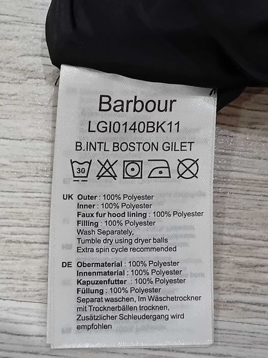 Vestă lungă Barbour B. INTL BOSTON GILET FibreDown, mărimea 44-46