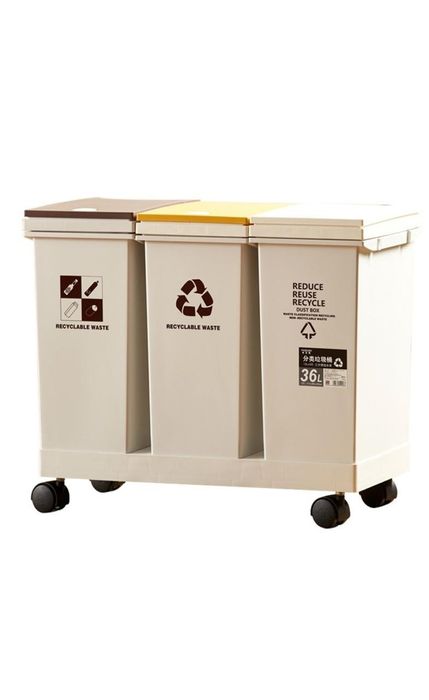 Тройной Мусорный ящик сортировочный