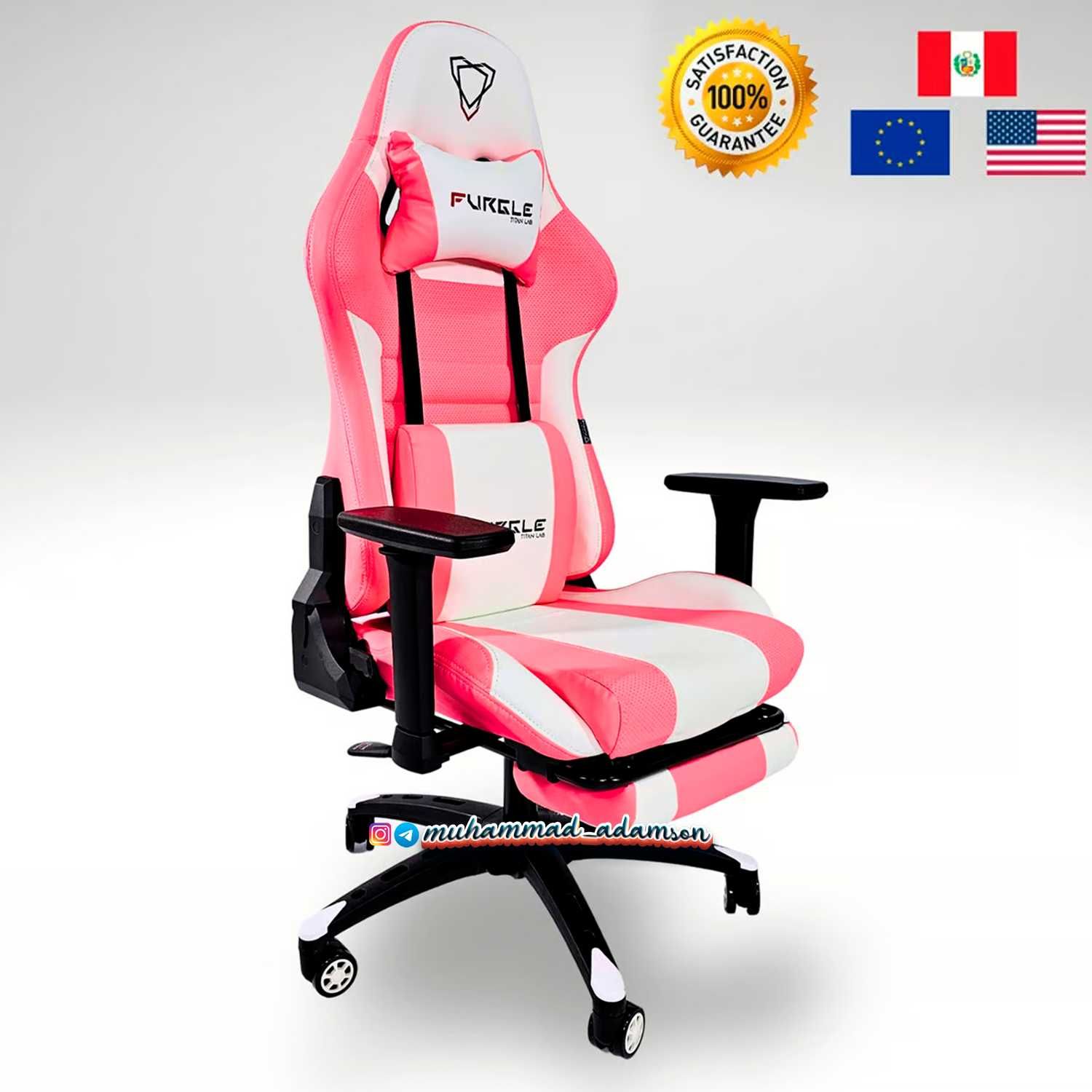 Игровое кресло Furgle Pink с бесплатной доставкой для геймеров