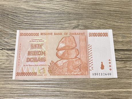 Банкнота 50 милиарда Зимбабвийски долара