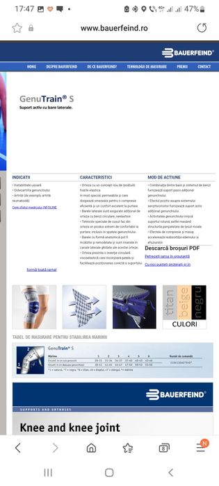 Orteza Bauerfeind Gemania marimea 5 picior drept