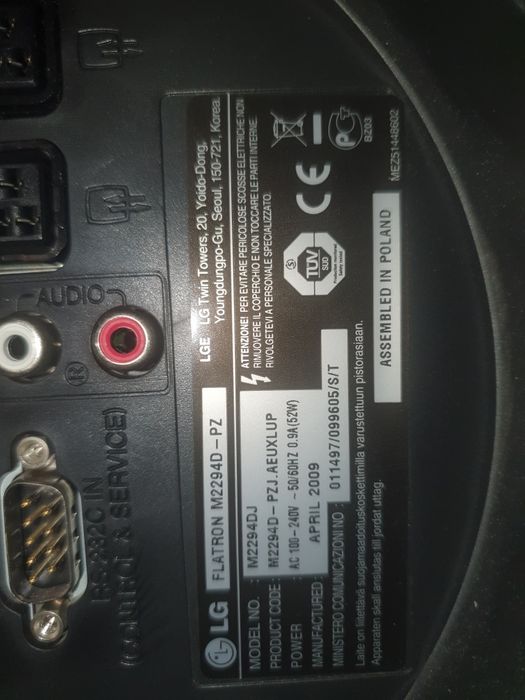 Monitor TV LCD LG M2294D-PZ, 22 inch