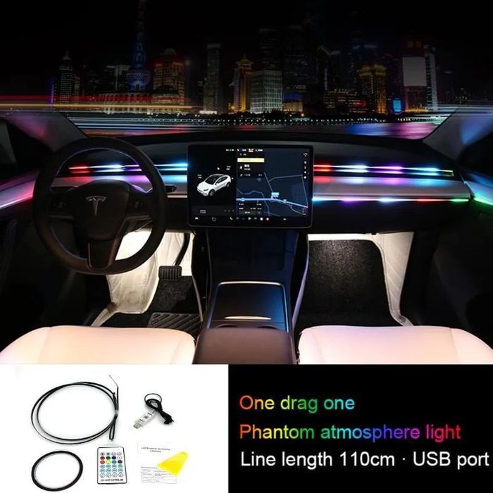 lumina ambientala cu banda acrilica rgb si alimenatre la usb