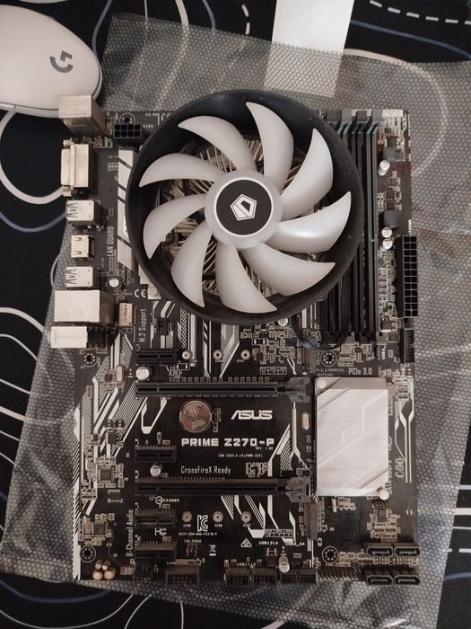 Комплект материнка+проц+кулер