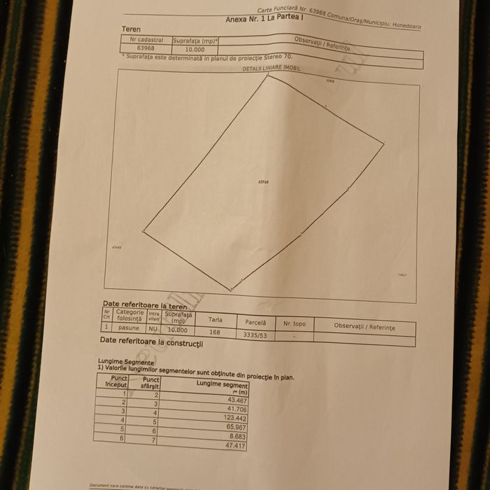 Teren 10.000 mp extravilan pășune oraș Hunedoara. Preț 3.400 euro