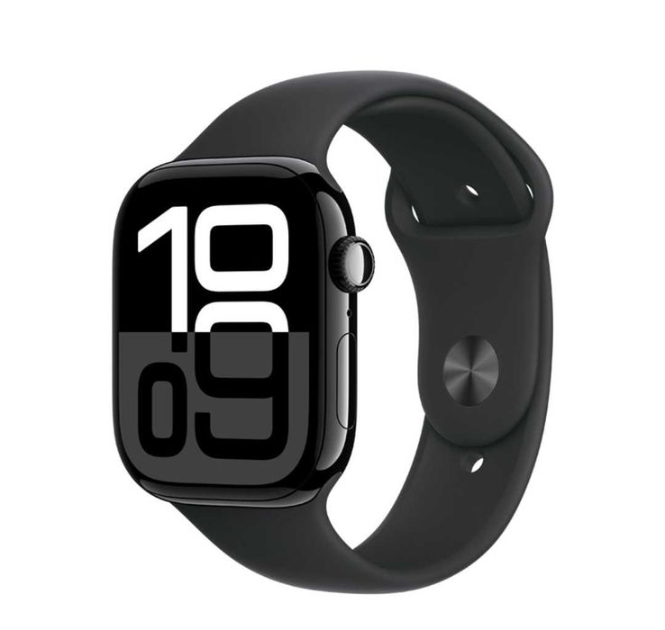 Apple Watch S10 GPS 46mm Jet Black Alu Case with Black Sport Band