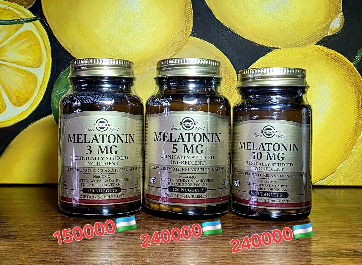 ДОСТАВКИ НЕТ Solgar melatonin 3mg, 5mg, 10mg Made in USA см.описание