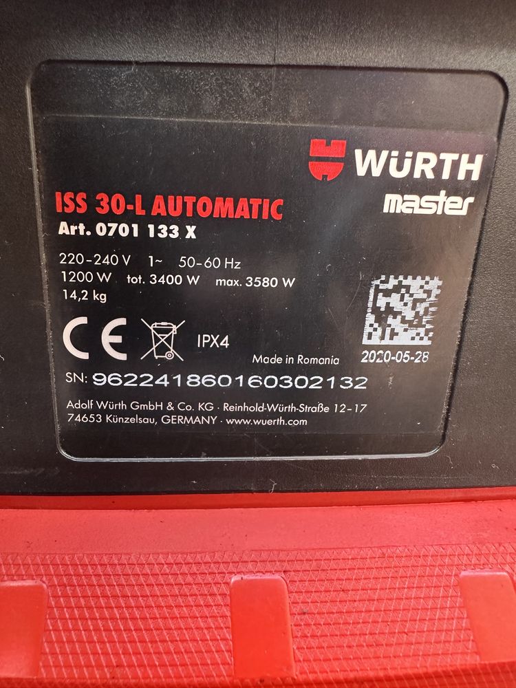 Aspirator industrial  wurth ISS 30-L Automatic