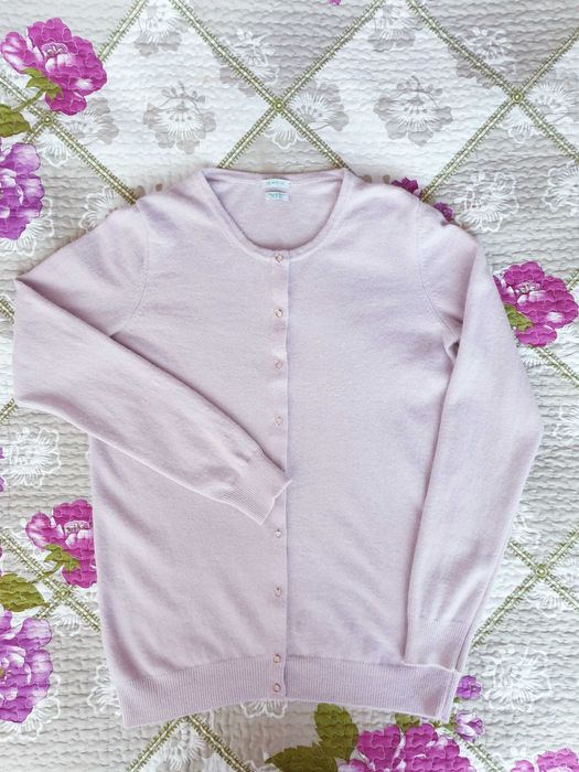 Cardigan pulover roz angora lana Benetton