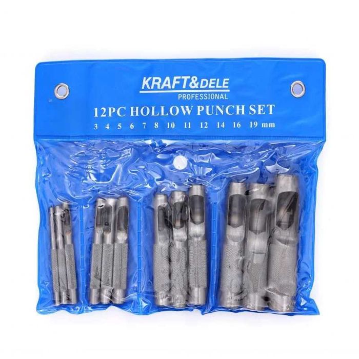 Set 12 poansoane dornuri pentru gaurire, preducele 3-19mm (KD11202)