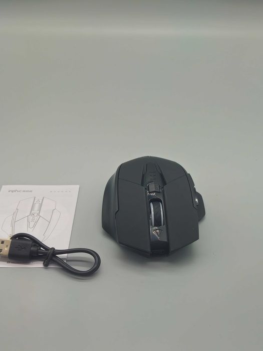 Безжична мишка inphic – презареждаема 2.4G, ергономична, черна
