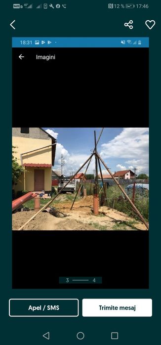 Foraje puțuri piloni denisipări adanciri absorbante curățări decolmată