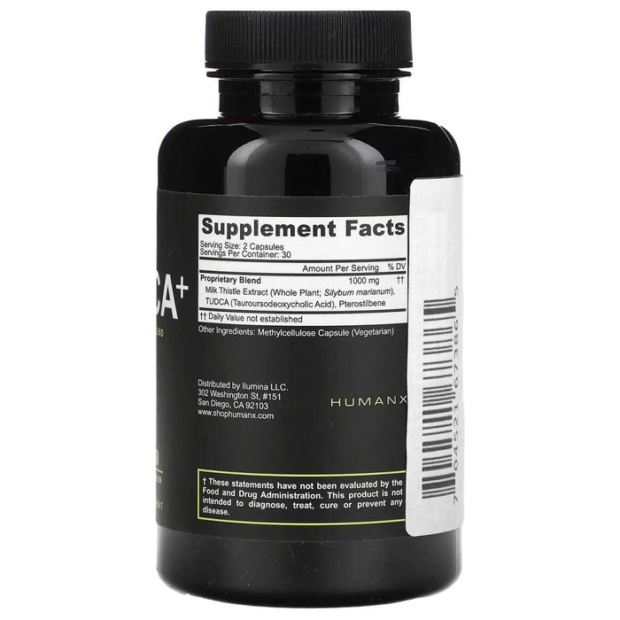 Humanx, Tudca+, 1000 мг, 60 капсул.   TUDKA 1000 mg, ТУДКА 1000мг.