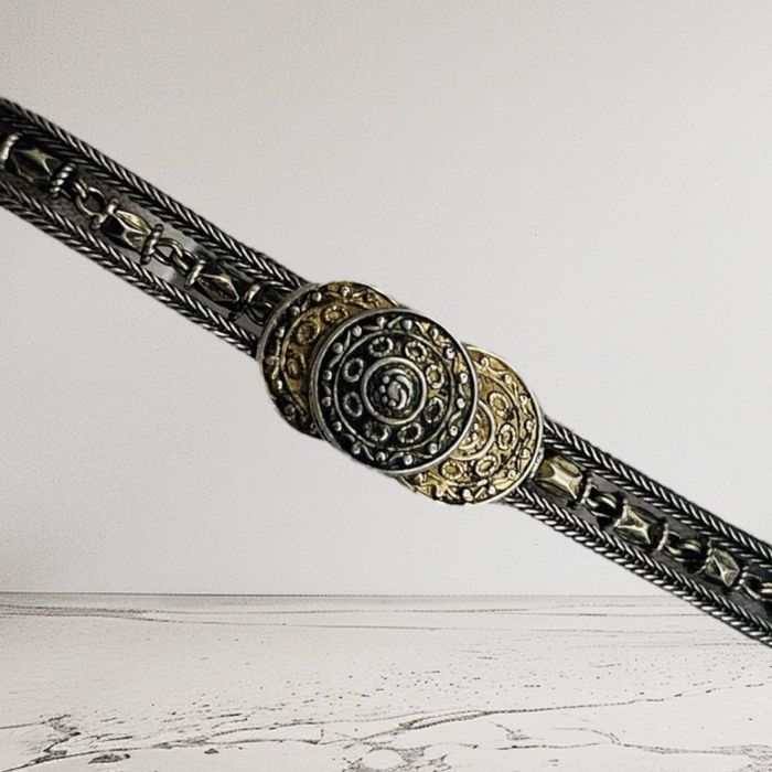 Сребърна старинна гривна