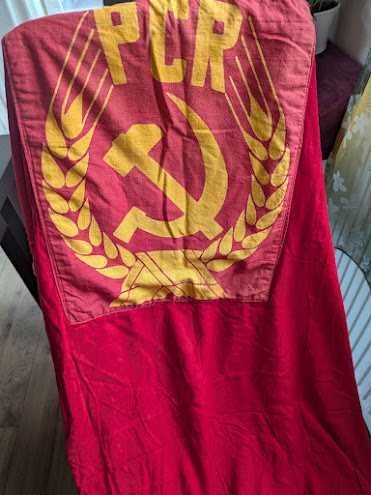 Steag original din perioada comunista cu emblema  PCR
