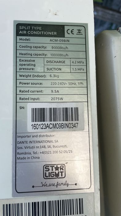 Vand aer conditionat Star Light