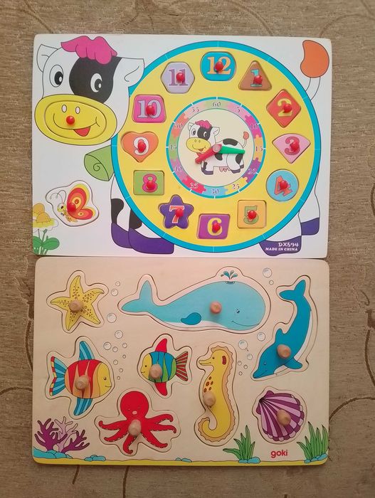 Дървен часовник - пъзел