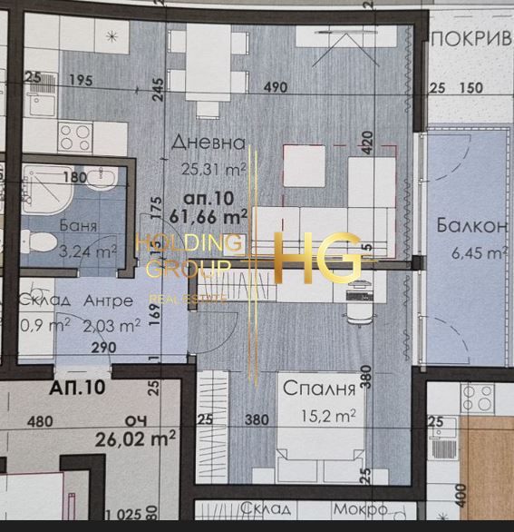 Продава се Двустаен апартамент в Варна, Галата - 69 кв.м за 1447 €/кв.м - Снимка #2