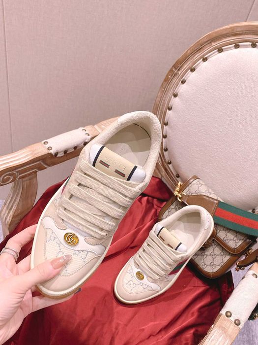 Tenisi Gucci Screener, crem, tip Premium /marimi 35-45/ Adidasi Unisex