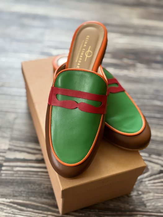 Дамски кожени чехли Elina Linardaki