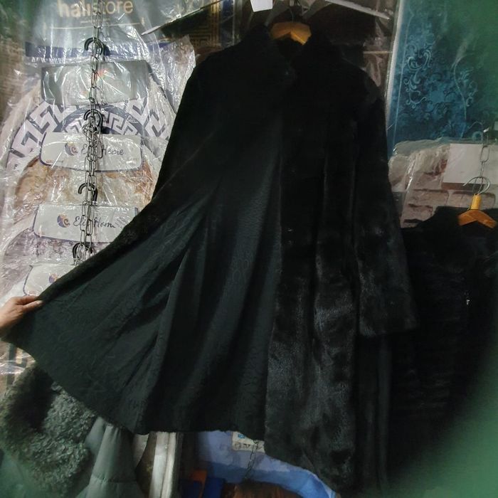 шуба норковая чёрный бриллиант