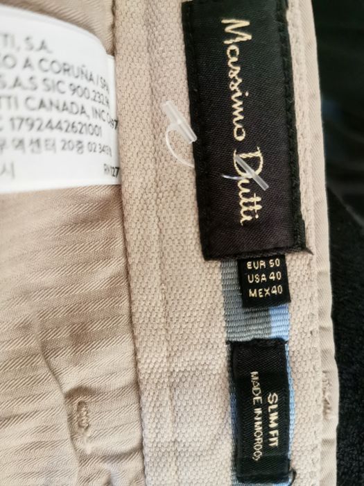 Pantaloni Massimo Dutti cu etichetă, slim-fit, 100%, noi, nepurtați