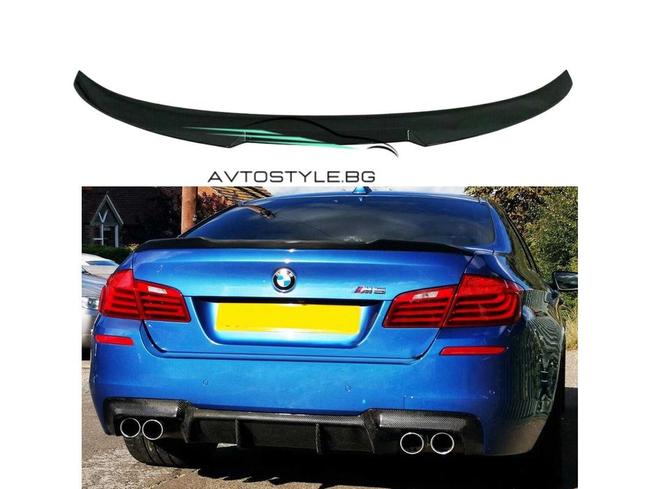 Лип спойлер за багажник подходящ за BMW-5 F10 М4, Черен лак
